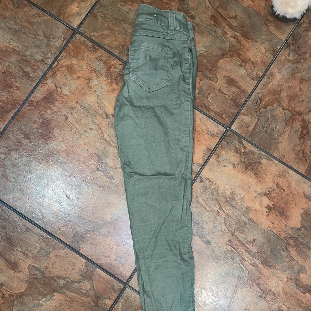 Olive Green Skinny Pants